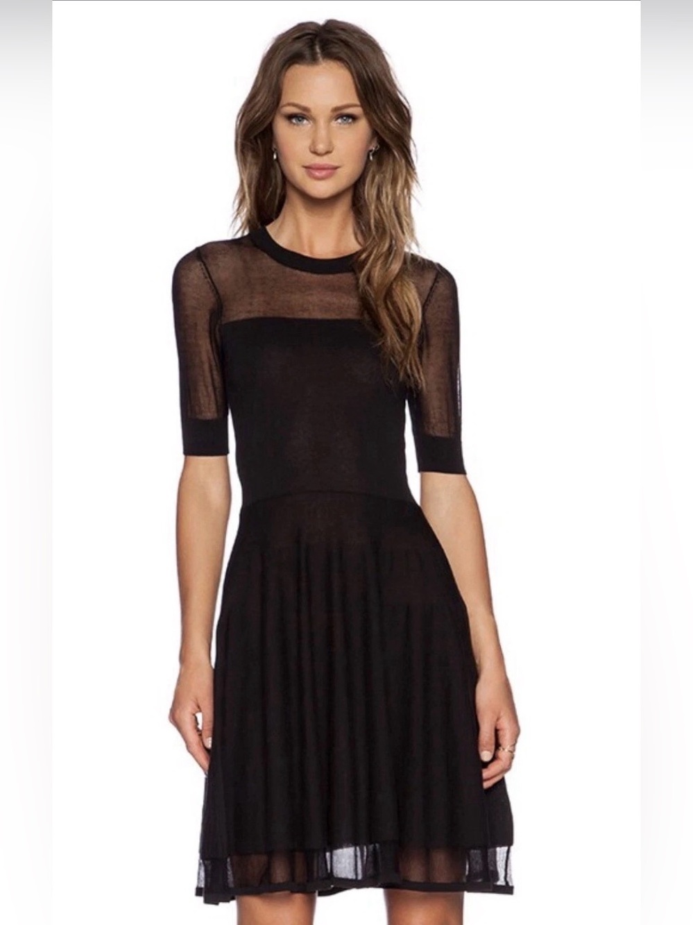 Alexander McQueen McQ Junior’s Line - Black Mesh Flirty Dress - Size Large (4)